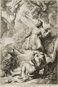 Svatý František přijímá stigmata od Lucas Vorsterman the Elder