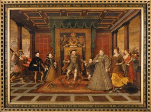 „Rodina Jindřicha VIII.: Alegorie tudorovského dědictví“, 1572
