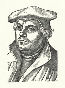 Martin Luther, německý protestantský reformátor (rytina)