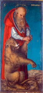 "Svatý Jerome"" Obraz Lucase Cranacha staršího (1472-1553) - 1515 - Olej na dřevě Rozměr 24,5 x 11,5 cm Muzeum dějin umění, Vídeň od Lucas the Elder Cranach