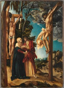 Ukřižování, Cranach, Lucas, starší (1472-1553). Olej na dřevě od Lucas the Elder Cranach