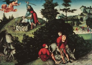 The Sacrifice of Isaac (olej na panelu) od Lucas the Elder Cranach