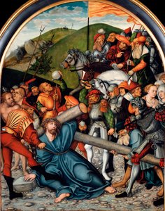 Výstup na malbu Kalvárie od Lucase Cranacha staršího (1472-1553). 1538. Rozm. 107x84 cm Vídeň. Kunsthistorisches Museum od Lucas the Elder Cranach