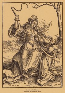Podmaněný manžel (dřevoryt) od Lucas van (after) Leyden