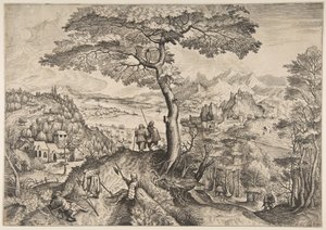 Vojáci v klidu Milites Requiescentes z Velké krajiny, ca. 1555-56 od Lucas van Doetecum