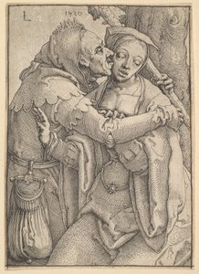 Blázen a žena, 1520. od Lucas van Leyden