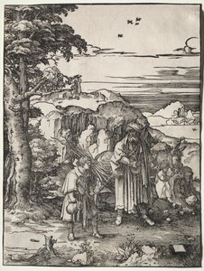 Abraham jde obětovat Izáka od Lucas van Leyden