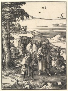 Abraham jde obětovat Izáka, 1517-19. od Lucas van Leyden