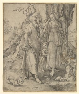 Abraham posílá pryč Hagar, 1516. od Lucas van Leyden