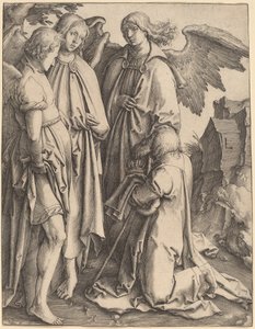 Abraham a tři andělé od Lucas van Leyden