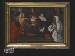 Alegorie mládí přecházející mezi slávou a bláznovstvím (olej na dřevě) od Lucas van Leyden