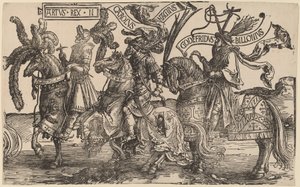 Artuš, Karel Veliký (Karel Veliký), Godfry z Bouillonu od Lucas van Leyden