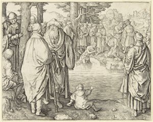 Křest Krista od Lucas van Leyden