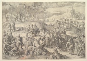 Kalvárie Golgota, 1517. od Lucas van Leyden