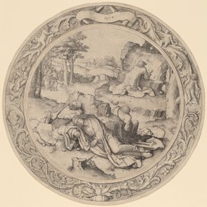 Kristus v Getsemanech (Agónie v zahradě) od Lucas van Leyden