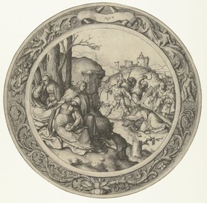 Nesení kříže The Round Passion (název série) od Lucas van Leyden
