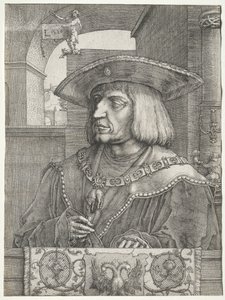 Císař Maxmilián I., 1520. od Lucas van Leyden