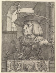 Císař Maxmilián I., 1520. od Lucas van Leyden