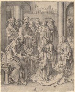 Ester před Ahasverem od Lucas van Leyden