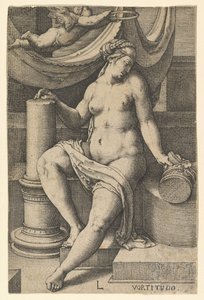 Fortitude, ze série Sedm ctností, 1530. od Lucas van Leyden
