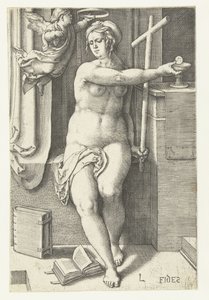Věřte Fides (název na objektu) Sedm ctností (název série) od Lucas van Leyden