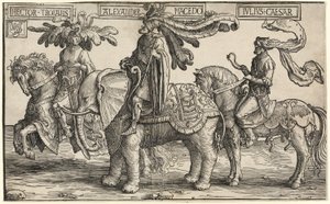 Hektor Trójský, Alexandr Makedonský, Julius Caesar z Devíti hrdinů od Lucas van Leyden