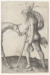 Mladá žena s laní od Lucas van Leyden