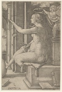 Spravedlnost, ze série The Virtues, 1530. od Lucas van Leyden
