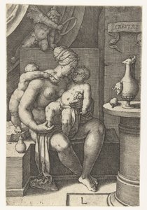Milovat Caritas (název na objektu) Sedm ctností (název série) od Lucas van Leyden