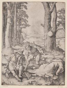 Mohamed a mnich Sergius od Lucas van Leyden