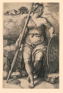Pallas Athena (Minerva) od Lucas van Leyden