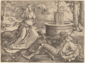Pyramus a Thisbe od Lucas van Leyden