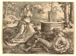 Pyramus a Thisbe od Lucas van Leyden