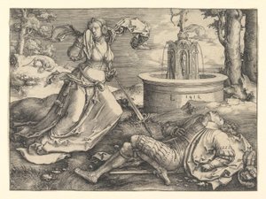 Pyramus a Thisbe, 1514. od Lucas van Leyden