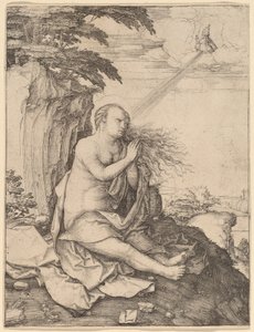 Svatá Máří Magdalena v poušti od Lucas van Leyden