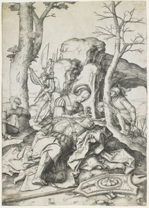 Samson a Dalila, c. 1508 od Lucas van Leyden
