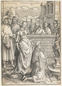 Šalomounovo modlářství, c. 1512 od Lucas van Leyden