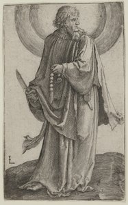 St Bartholomew, c.1511 (rytina) od Lucas van Leyden