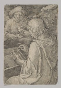 Svatý Matouš, ze série Čtyři evangelisté, 1518. od Lucas van Leyden
