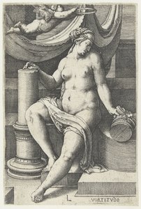 Brzy se uzdrav Vortitudo (název na objektu) Sedm ctností (název série) od Lucas van Leyden