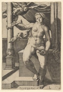 Temperance Temperancia, 1530. od Lucas van Leyden