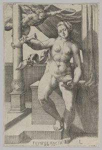 Temperance, ze série The Virtues, 1530. od Lucas van Leyden
