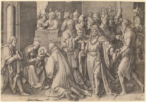 Klanění tří králů od Lucas van Leyden