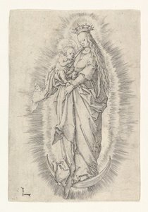 Korunovaná Panna s dítětem ve slávě, ca. 1512. od Lucas van Leyden