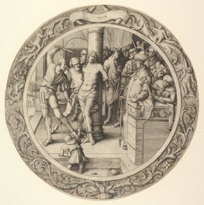 Bičování, z Kruhové vášně, 1509. od Lucas van Leyden