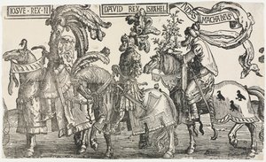 Devět hrdinů: Joshua, David, Judas Maccabees od Lucas van Leyden