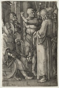 Umučení: Kristus před veleknězem od Lucas van Leyden