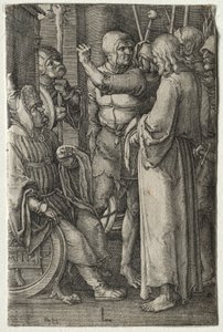 Umučení: Kristus před veleknězem, 1521. od Lucas van Leyden