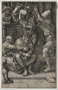 Umučení: Kristus korunovaný trním, 1521. od Lucas van Leyden