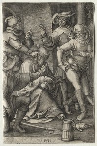 Umučení: Posměch Kristu od Lucas van Leyden
